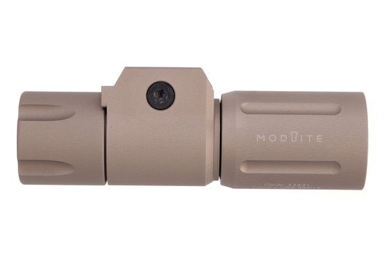 Modlite PDW-18350 Flashlight in FDE has an OKW light head for long-range illumination